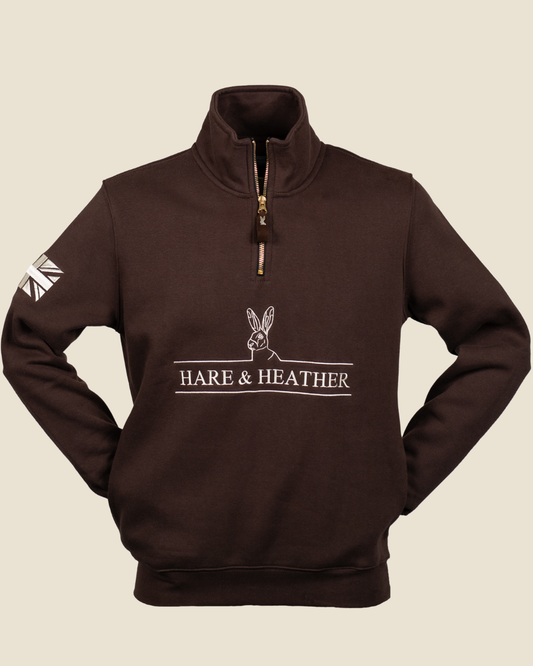 NORFOLK QUARTER ZIP | CHOCOLATE