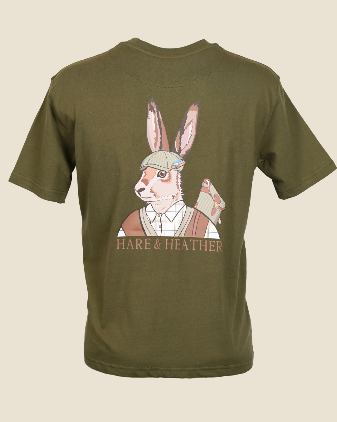 UNISEX GRAPHIC T-SHIRT | HENRY HARE | MOORLAND GREEN