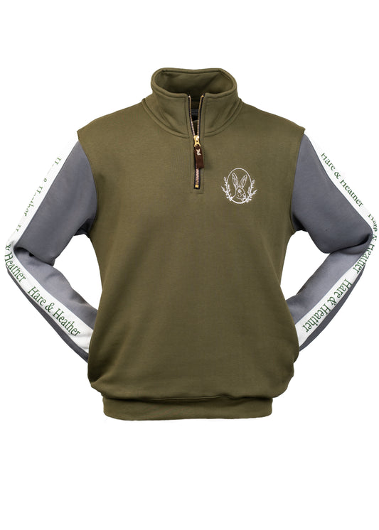 SECONDS | MISSING ZIP PULL | SHROPSHIRE QUARTER ZIP | MOORLAND GREEN / GREY