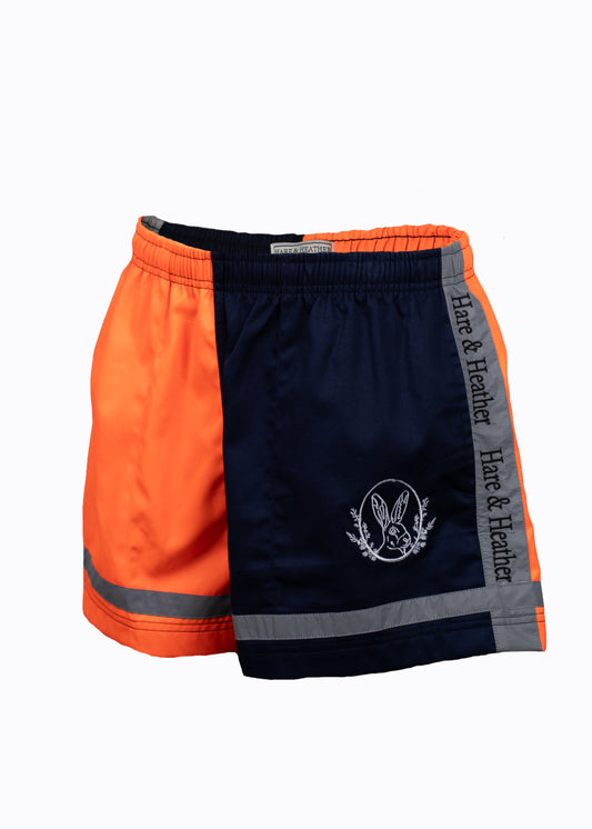 AGRIFLECT® RUGBY SHORTS | ORANGE / NAVY
