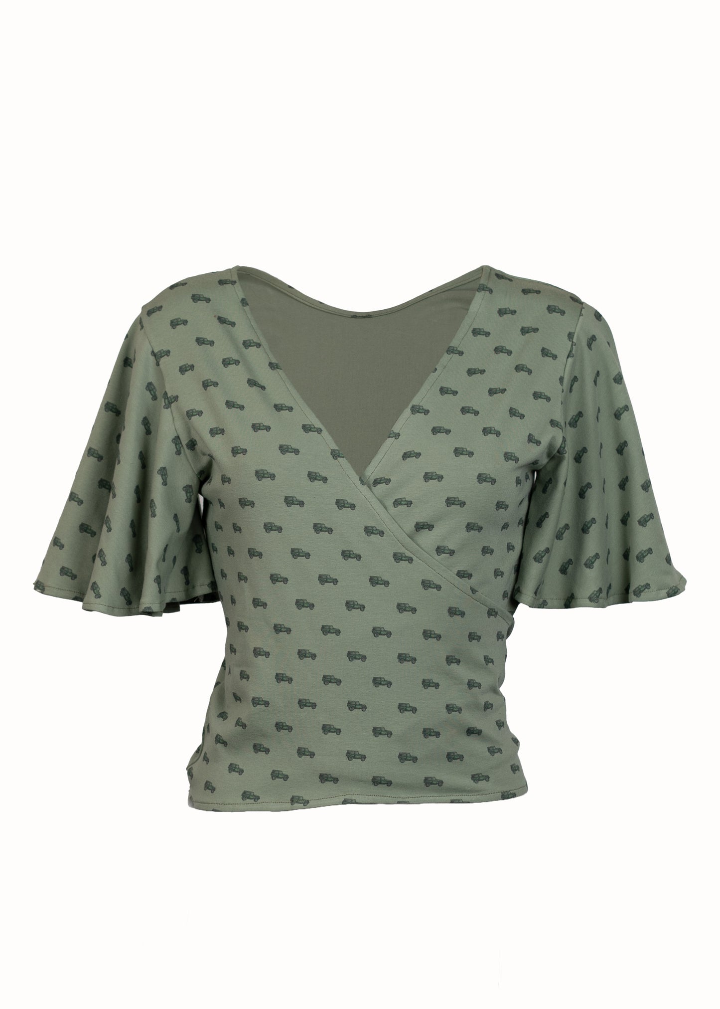 WRAP TOP | DEFENDER WATERCOLOUR PRINT