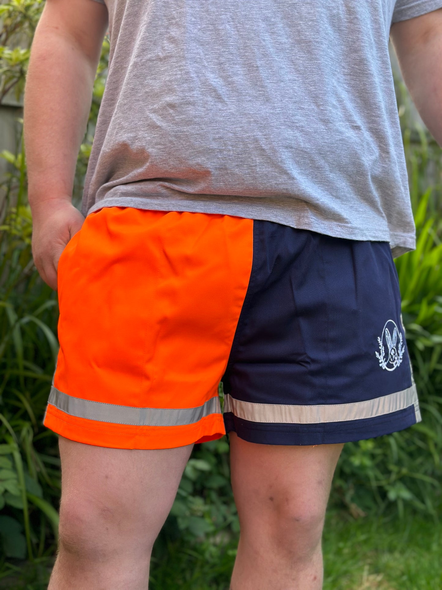 AGRIFLECT® RUGBY SHORTS | ORANGE / NAVY