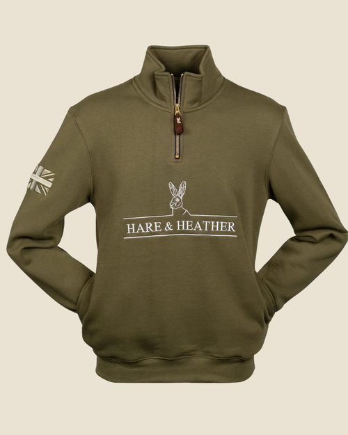 NORFOLK QUARTER ZIP | MOORLAND GREEN