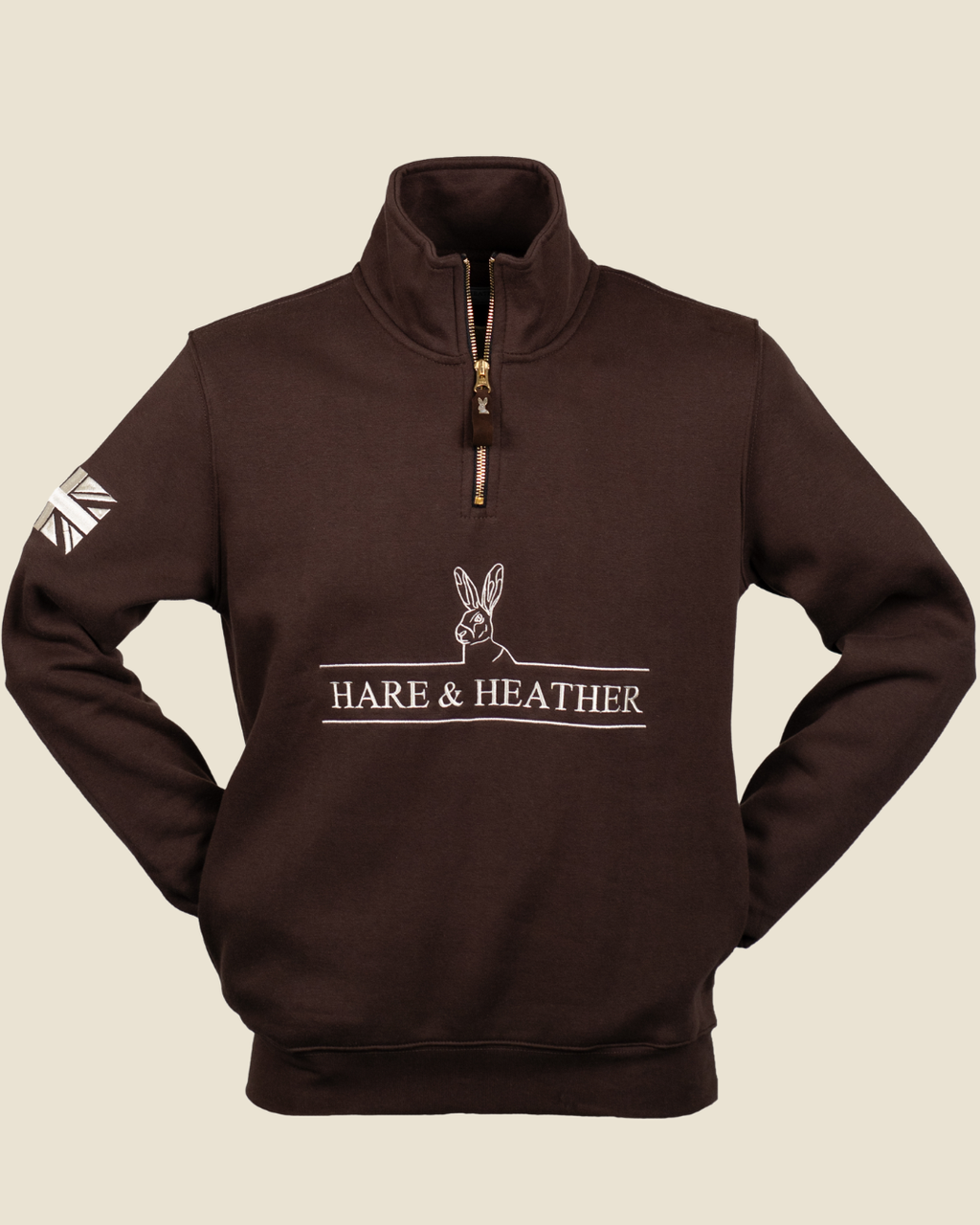 NORFOLK QUARTER ZIP | CHOCOLATE