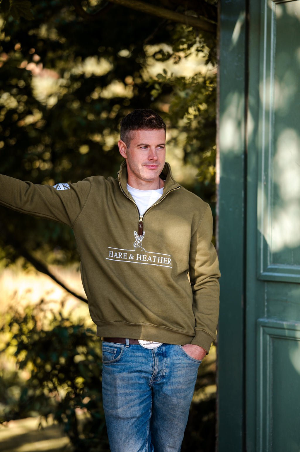 NORFOLK QUARTER ZIP | MOORLAND GREEN