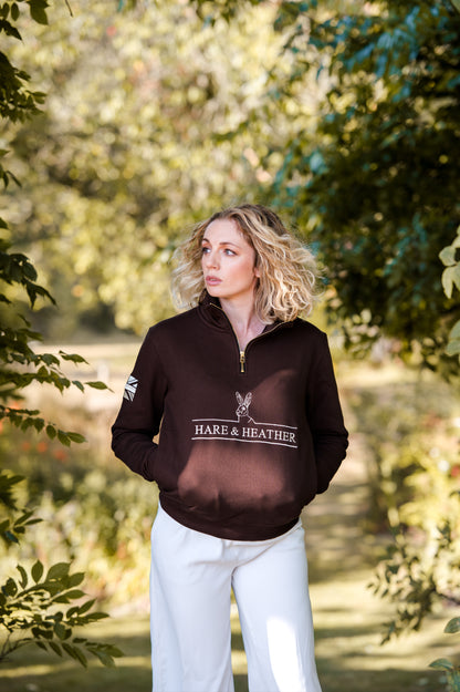 NORFOLK QUARTER ZIP | CHOCOLATE