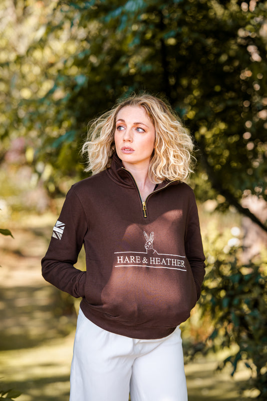 NORFOLK QUARTER ZIP | CHOCOLATE