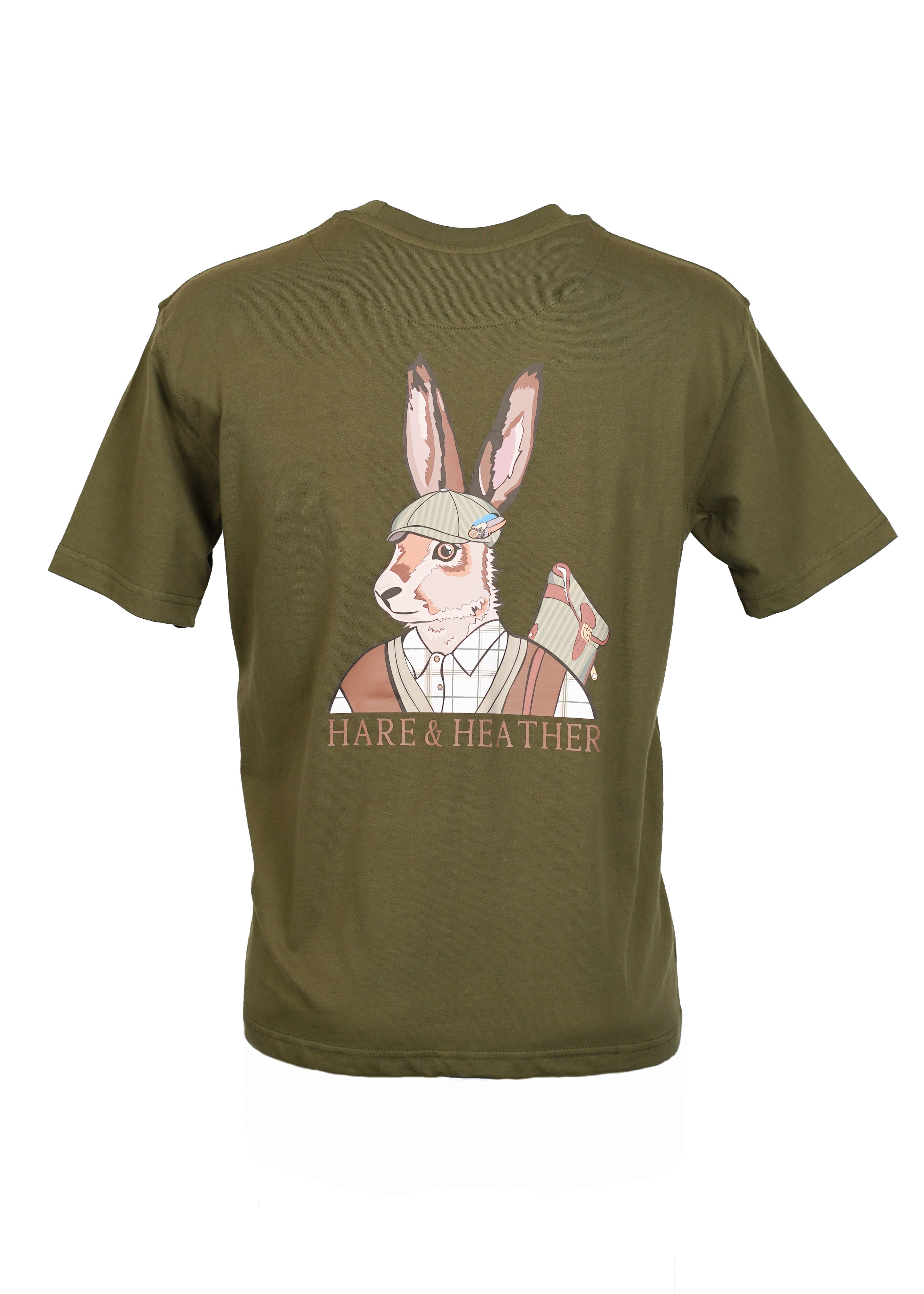UNISEX GRAPHIC T-SHIRT | HENRY HARE | MOORLAND GREEN