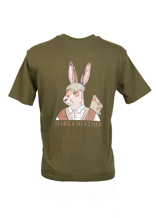 UNISEX GRAPHIC T-SHIRT | HENRY HARE | MOORLAND GREEN