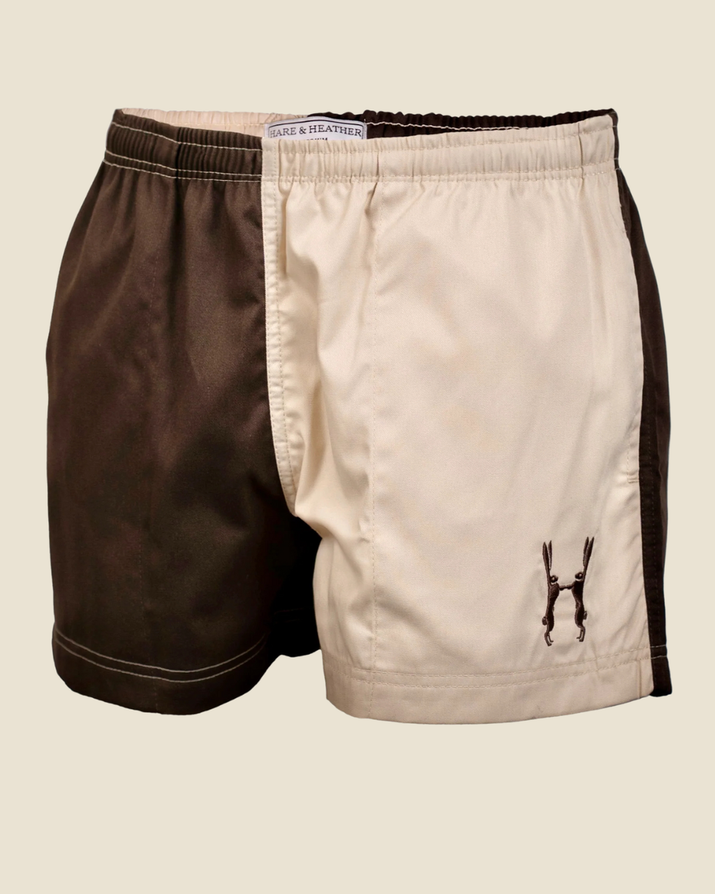 UNISEX RUGBY SHORTS | CHOCOLATE & CREAM