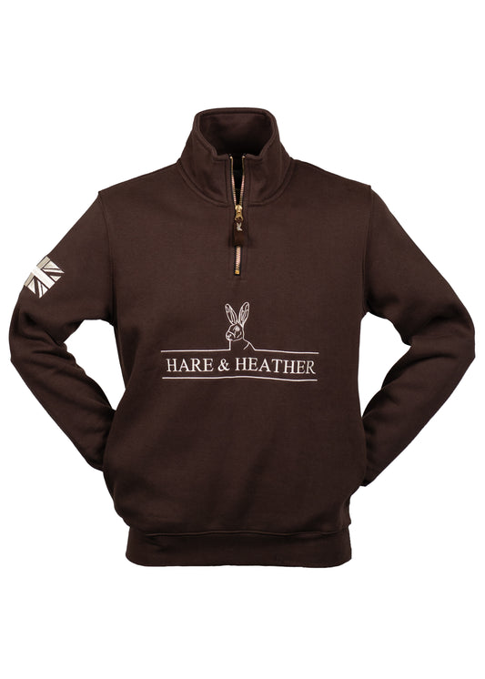 NORFOLK QUARTER ZIP | CHOCOLATE