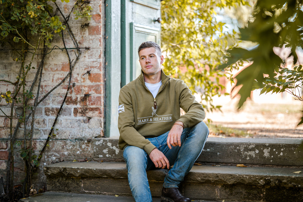 NORFOLK QUARTER ZIP | MOORLAND GREEN