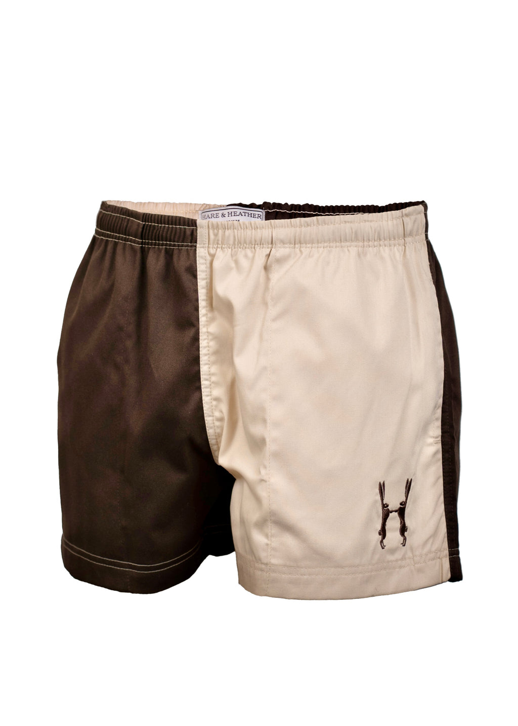 UNISEX RUGBY SHORTS | CHOCOLATE & CREAM
