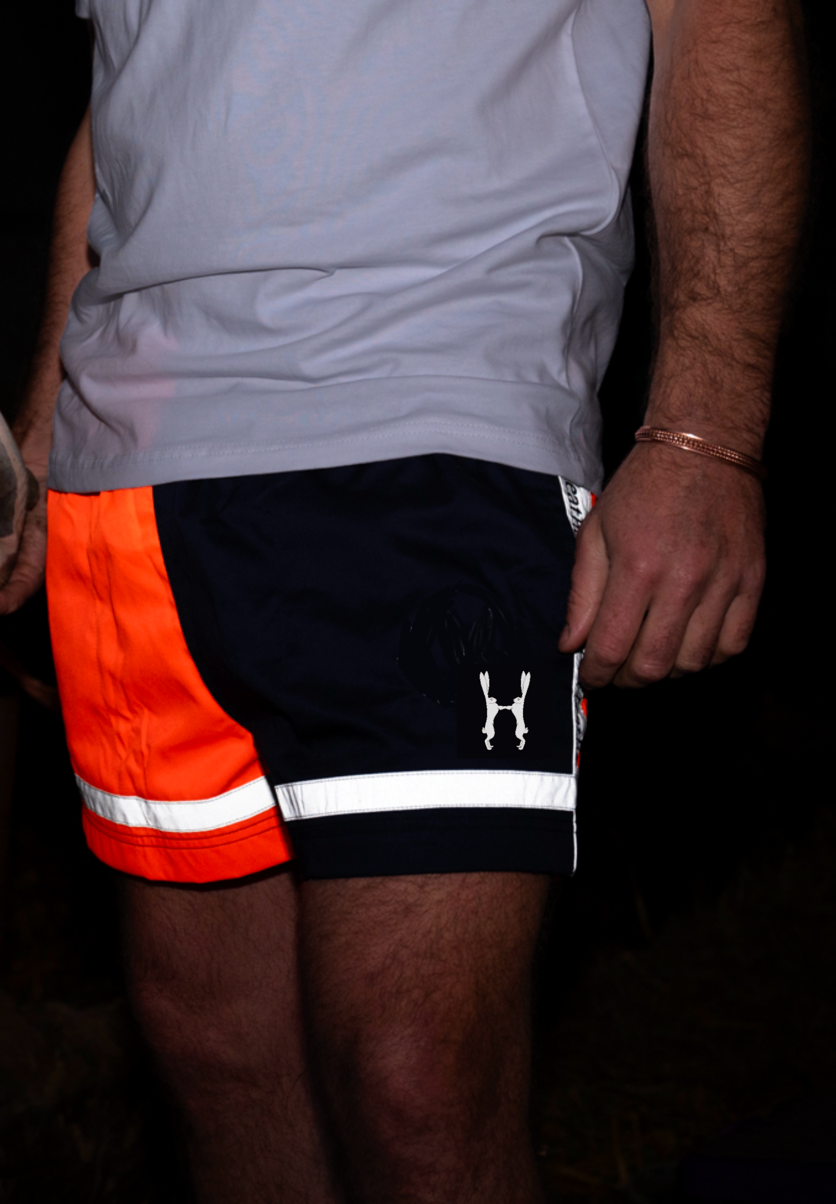 AGRIFLECT® RUGBY SHORTS | ORANGE / NAVY